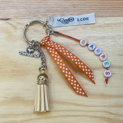 Porte clefs ruban "BARRES"