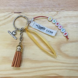 Porte clefs ruban "BARRES"