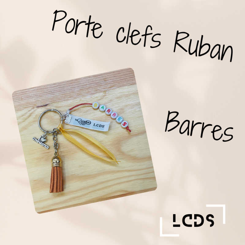 Porte clefs ruban "BARRES"