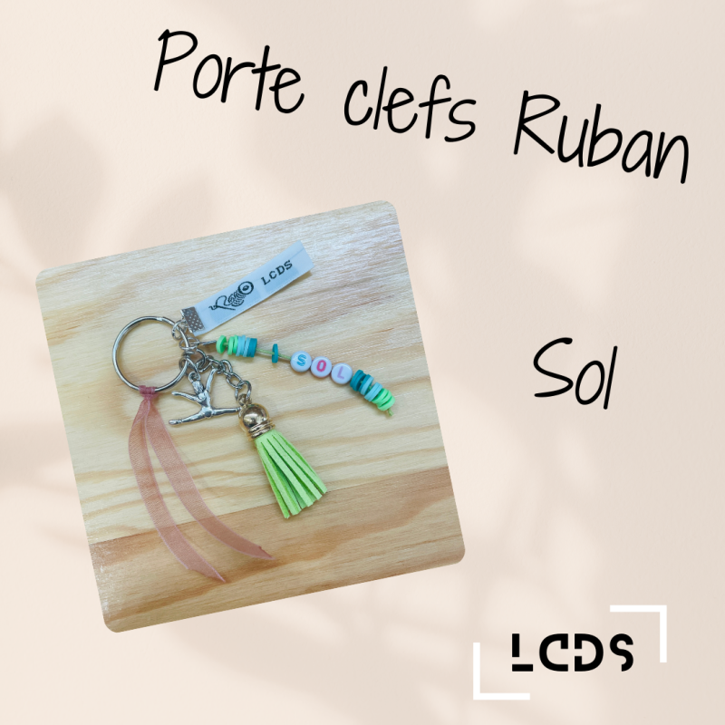 Porte clefs ruban "SOL"