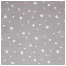 Coton gris et étoiles blanches